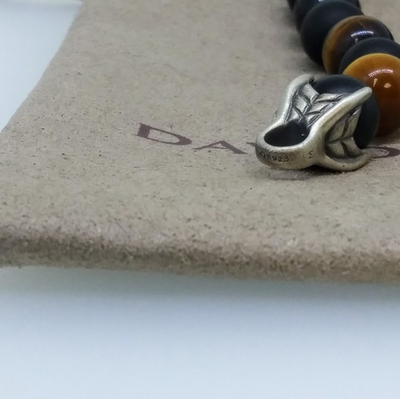 David Yurman Beads Bracelet Black & Tiger's Eye - Picture 2 of 4